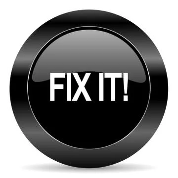 Black circle web button on white background Illustrazione stock