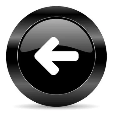 Black circle web button on white background Illustrazione stock