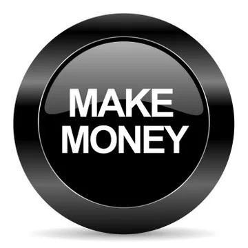 Black circle web button on white background 库存插图