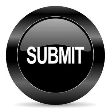 Black circle web button on white background Illustrazione stock