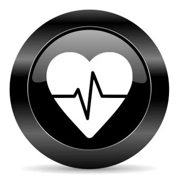 Black circle web button on white background Illustrazione stock