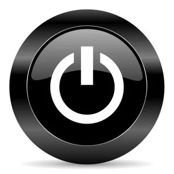 Black circle web button on white background Stock-Illustration