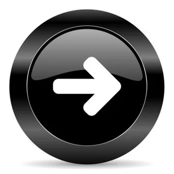 Black circle web button on white background 库存插图