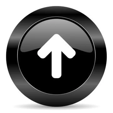 Black circle web button on white background Stockillustratie