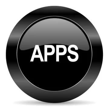 Black circle web button on white background Stock-Illustration