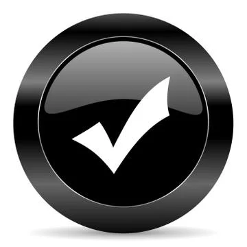 Black circle web button on white background Stock-Illustration