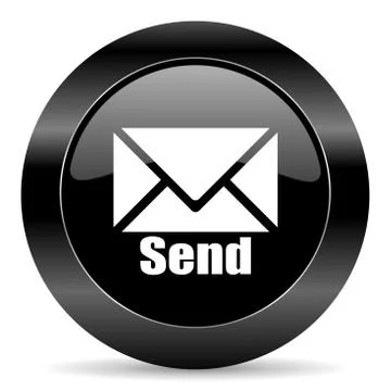 Black circle web button on white background Stock-Illustration