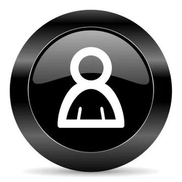 Black circle web button on white background 库存插图