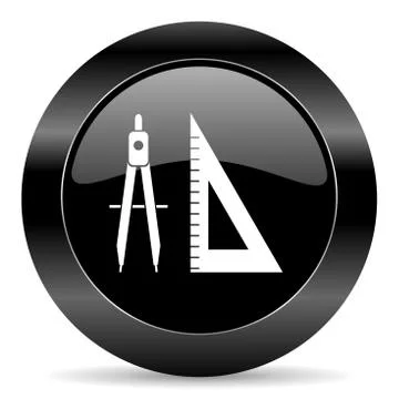 Black circle web button on white background Stock-Illustration