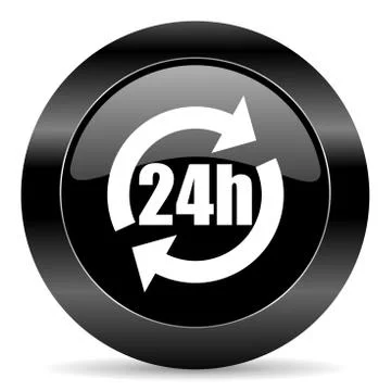 Black circle web button on white background Illustration