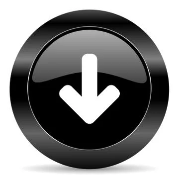 Black circle web button on white background Stock Illustration