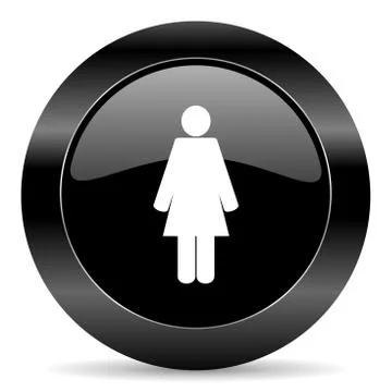 Black circle web button on white background 库存插图