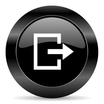 Black circle web button on white background Stockillustratie