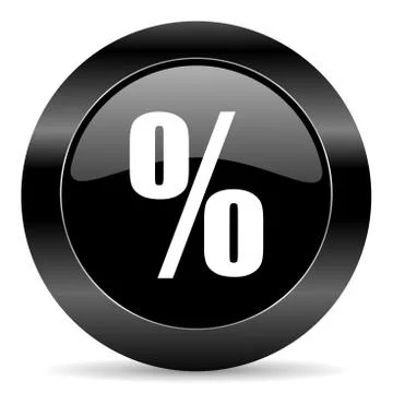 Black circle web button on white background Illustrazione stock