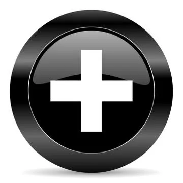 Black circle web button on white background Stock Illustration