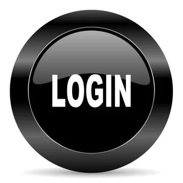 Black circle web button on white background Stock-Illustration