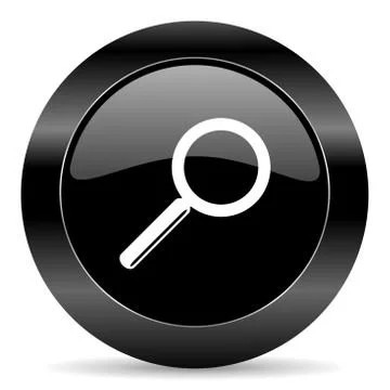 Black circle web button on white background 库存插图