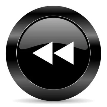 Black circle web button on white background Illustrazione stock