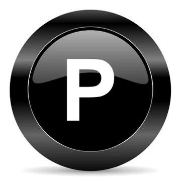 Black circle web button on white background Illustrazione stock