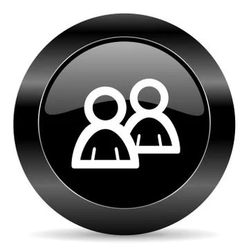 Black circle web button on white background 库存插图