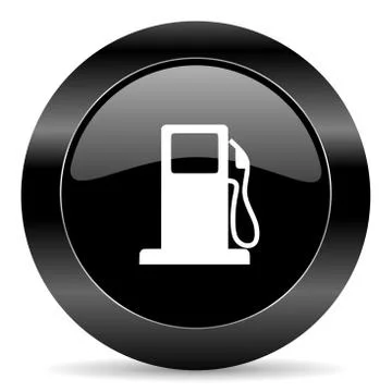 Black circle web button on white background Illustrazione stock