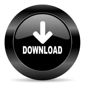 Black circle web button on white background Illustrazione stock