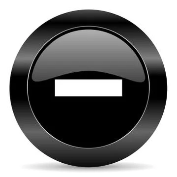 Black circle web button on white background 库存插图