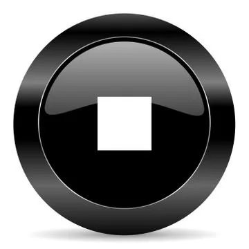 Black circle web button on white background Stock-Illustration