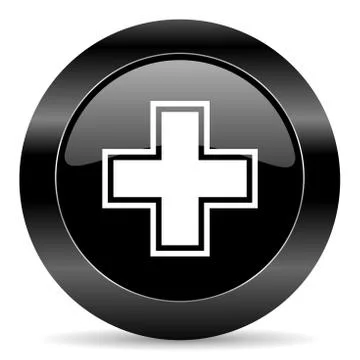 Black circle web button on white background Illustrazione stock