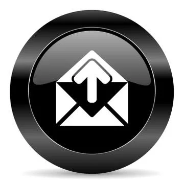 Black circle web button on white background Illustrazione stock