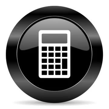 Black circle web button on white background 库存插图