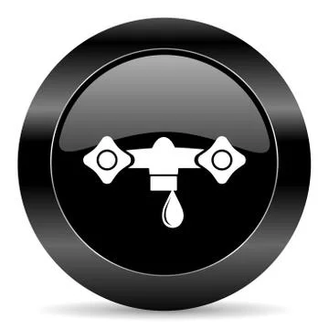 Black circle web button on white background Illustrazione stock