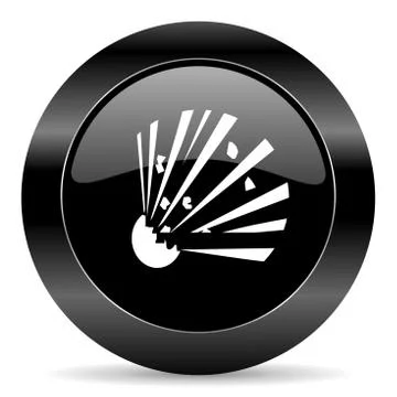 Black circle web button on white background Stock Illustration