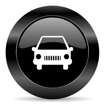 Black circle web button on white background 库存插图