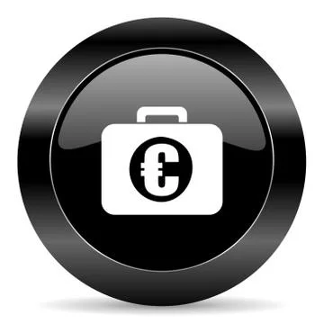 Black circle web button on white background Stock Illustration