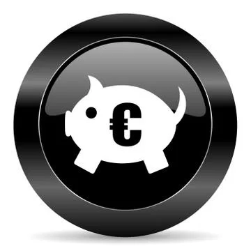 Black circle web button on white background Stockillustratie