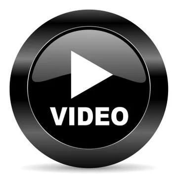 Black circle web button on white background 库存插图