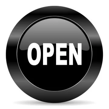 Black circle web button on white background Stock Illustration