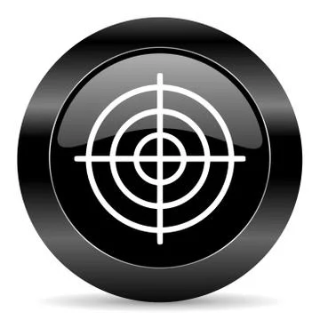 Black circle web button on white background Stockillustratie