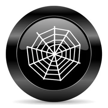 Black circle web button on white background Illustrazione stock