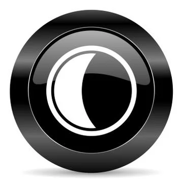 Black circle web button on white background Illustration
