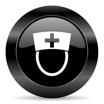 Black circle web button on white background Illustrazione stock