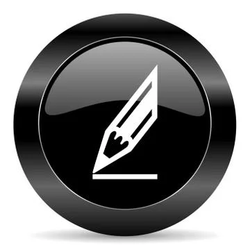 Black circle web button on white background Stockillustratie