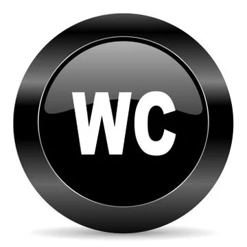 Black circle web button on white background Illustrazione stock