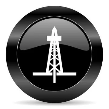 Black circle web button on white background Illustrazione stock