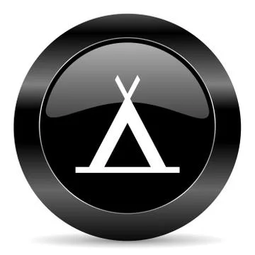 Black circle web button on white background Illustrazione stock