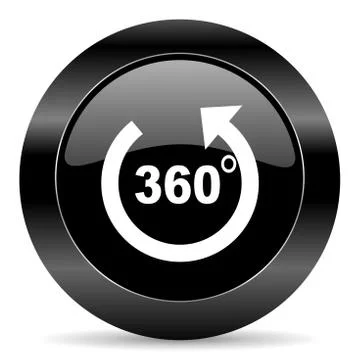 Black circle web button on white background Stockillustratie