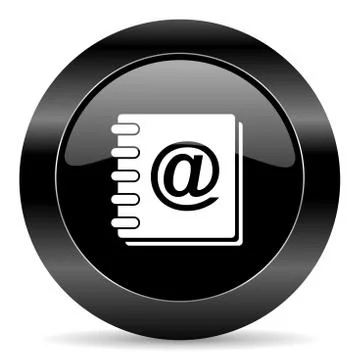 Black circle web button on white background 库存插图