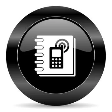 Black circle web button on white background Illustrazione stock