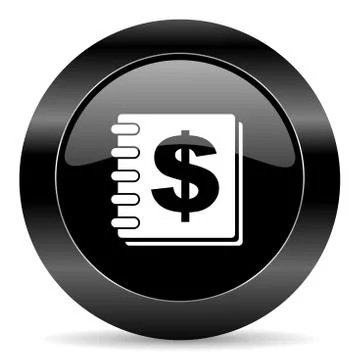 Black circle web button on white background Stock-Illustration